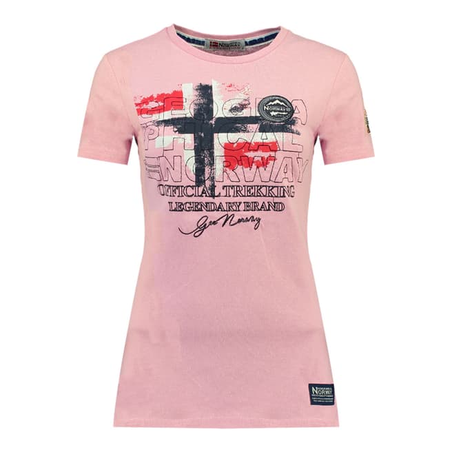 Geographical Norway Light pink Jarry Short Sleeve T-Shirt