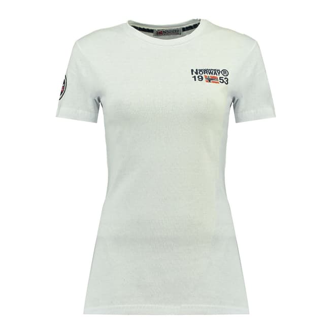 Geographical Norway White Jarofal Short Sleeve T-Shirt