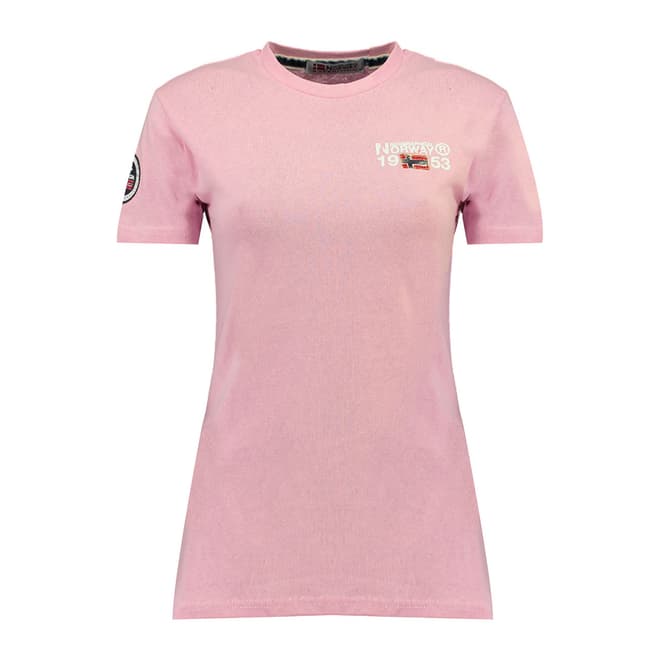 Geographical Norway Light Pink Jarofal Short Sleeve T-Shirt