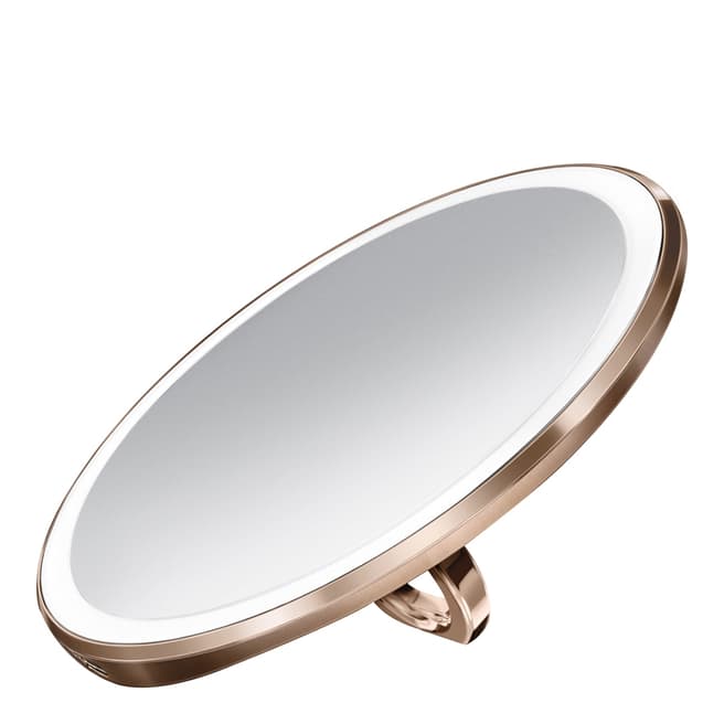 Simplehuman Rose Gold Compact Sensor Mirror with Travel Case, 10cm