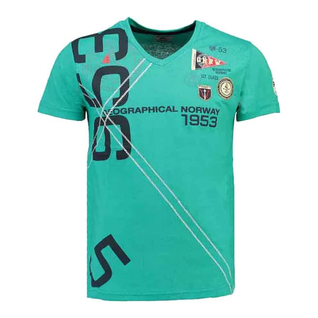 Geographical Norway Turquoise Jilian Short Sleeve T-Shirt