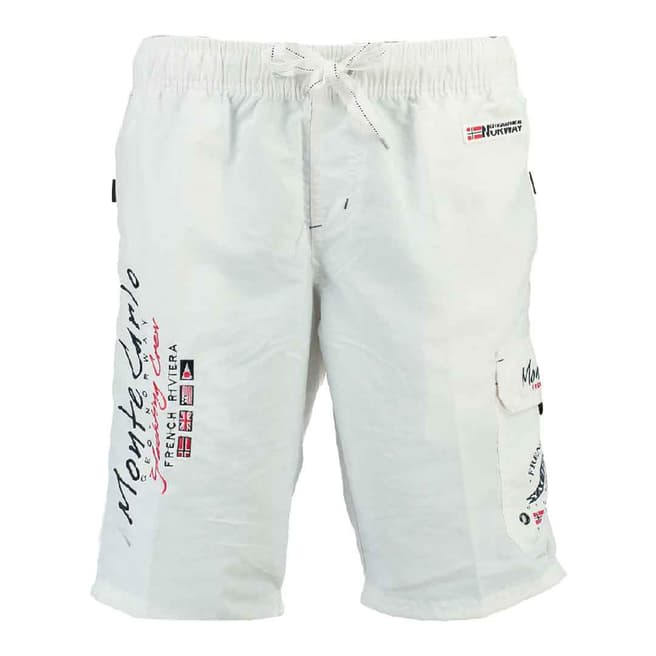 Geographical Norway White Quaractere Assor A Swim Shorts