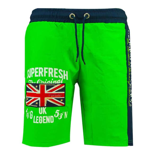 Geographical Norway Flashy Green Quodesh Ass A Swim Shorts