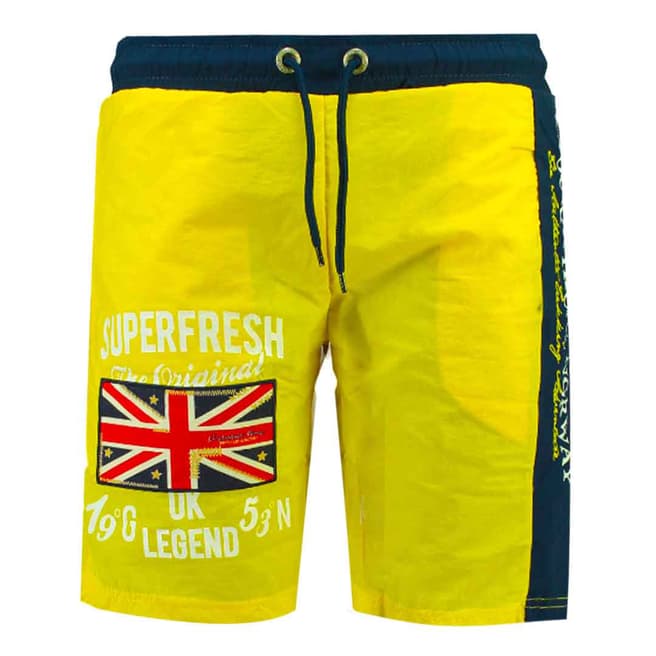 Geographical Norway Flashy Yellow Quodesh Ass A Swim Shorts