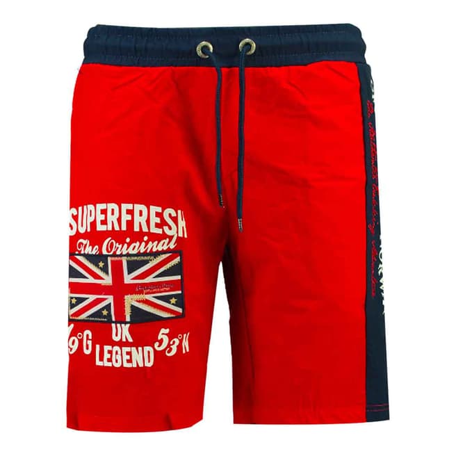 Geographical Norway Red Quodesh Ass A Swim Shorts