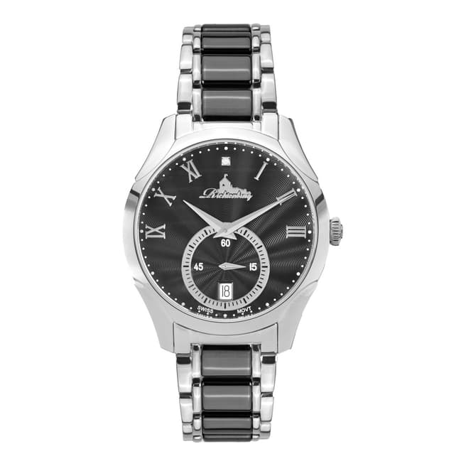 Richtenburg Women's Silver/Black Stainless Steel Quartz Watch
