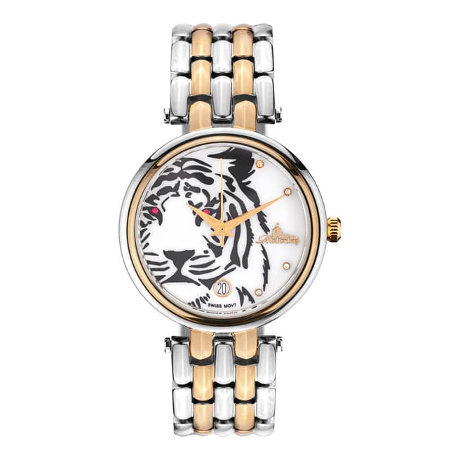 Richtenburg Women's Silver/Gold Stainless Steel Tiger Quartz Watch