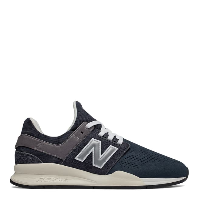 New Balance Navy Blue 247 Leather Sneaker