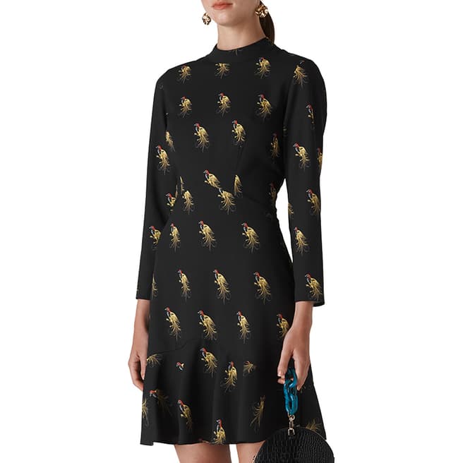 WHISTLES Black/Multi Woodpecker Dress