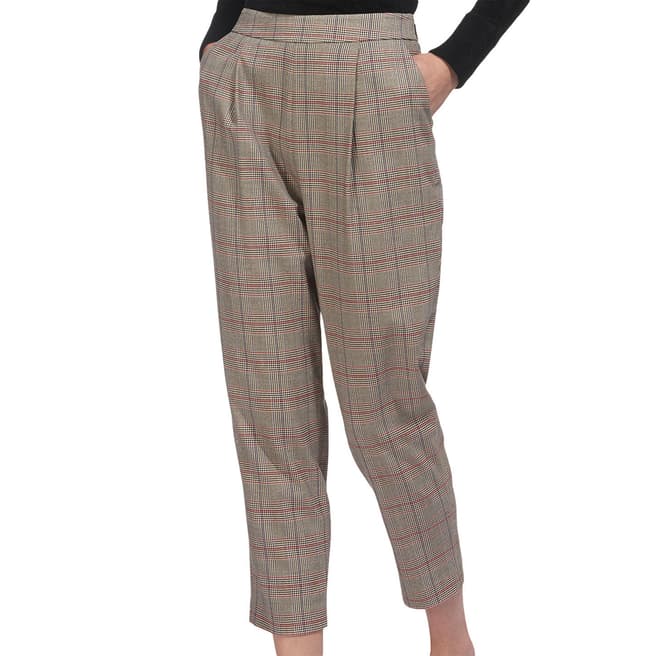 WHISTLES Multi Check Carrot Trousers