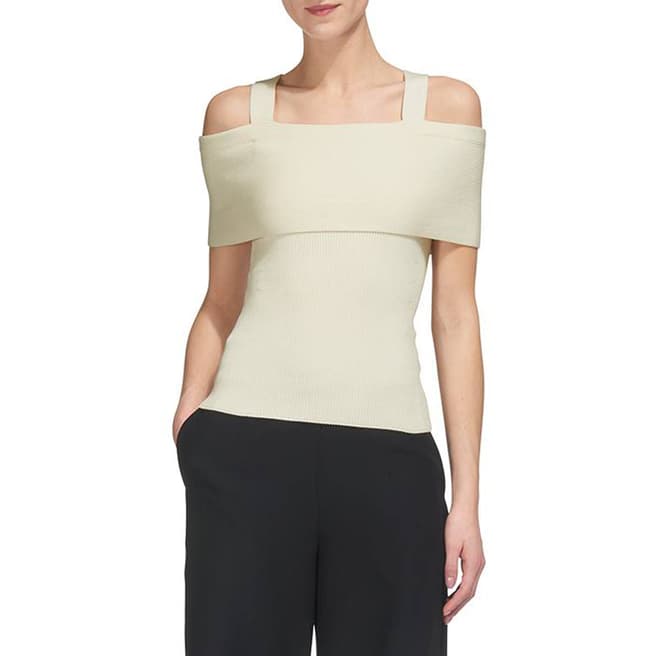 WHISTLES Ivory Double Strap Knit Top