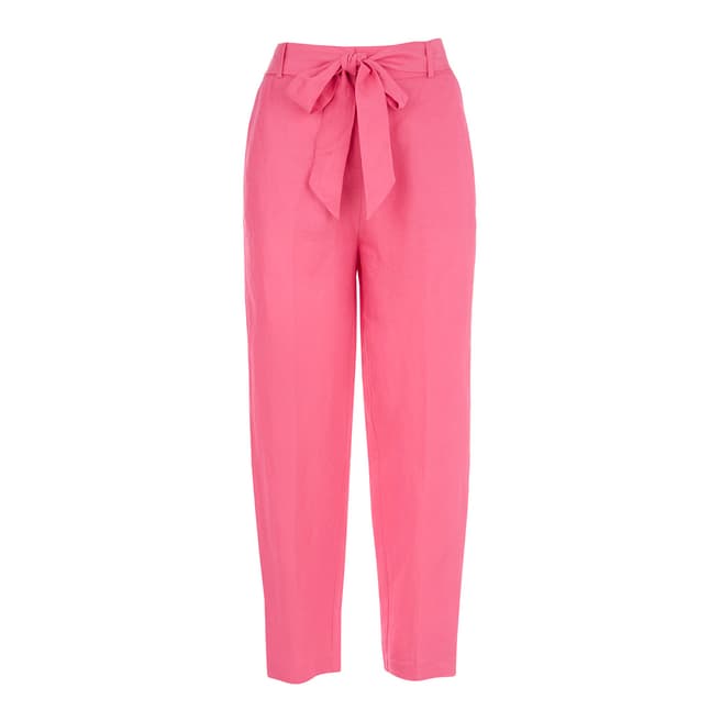 Mint Velvet Pink Tie Belt Peg Trousers