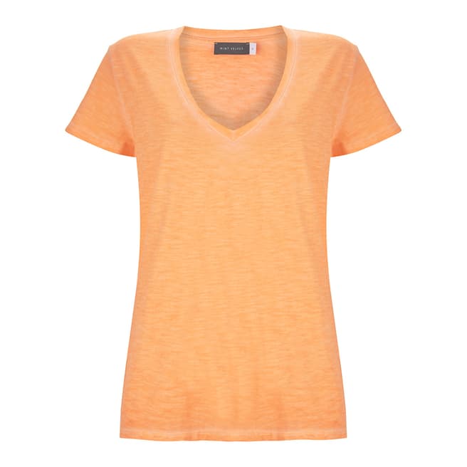 Mint Velvet Neon Orange Cotton T-Shirt