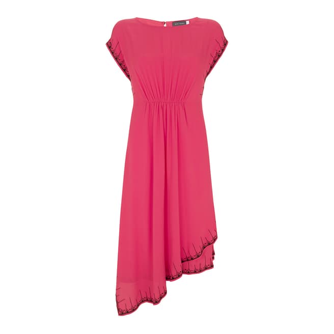 Mint Velvet Pink Aztec Embroidered Dress