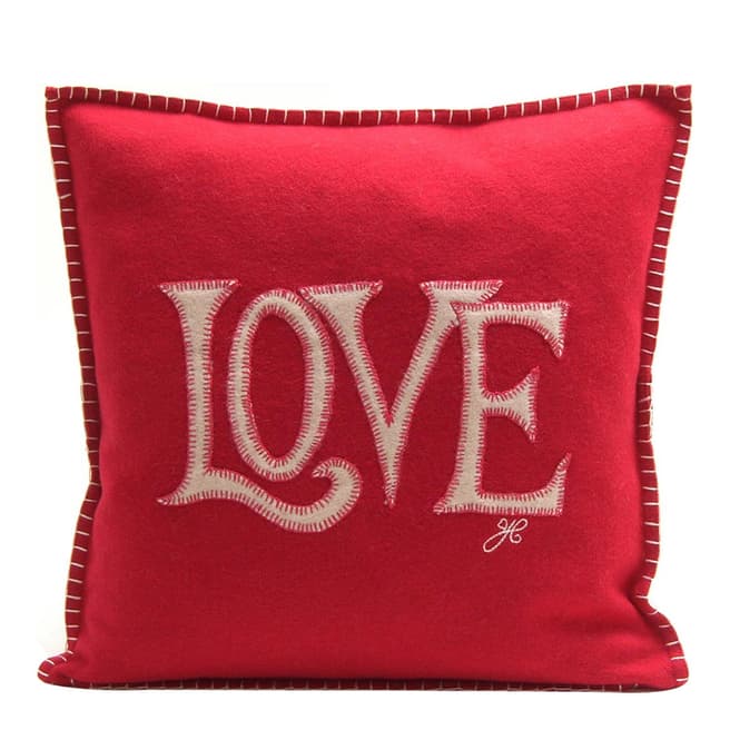 Jan Constantine Red Love Cushion 38x38cm