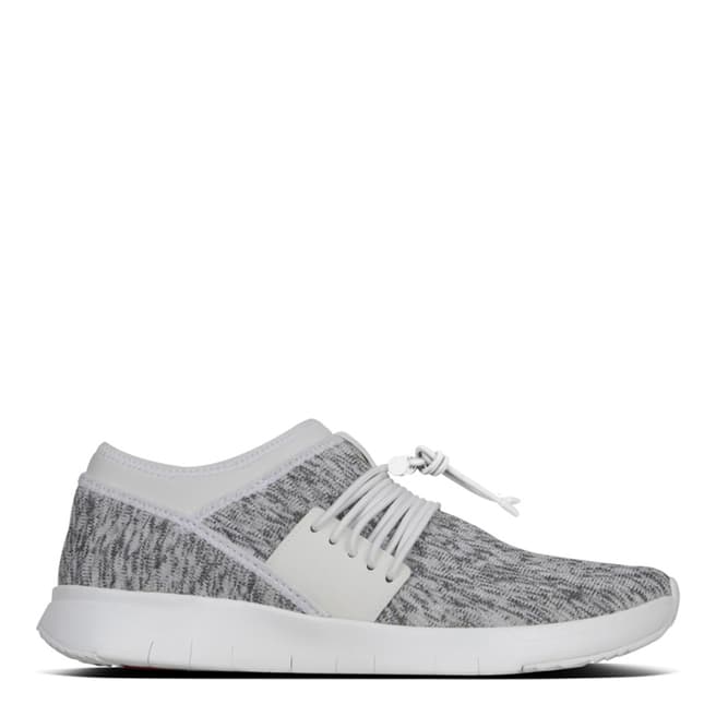 FitFlop White Mix Artknit Lace Up Sneaker