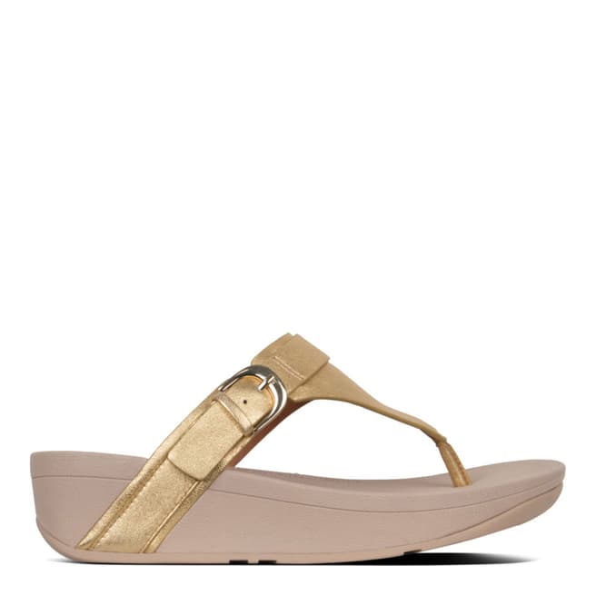 FitFlop Gold Adjustable Edit Toe Thong