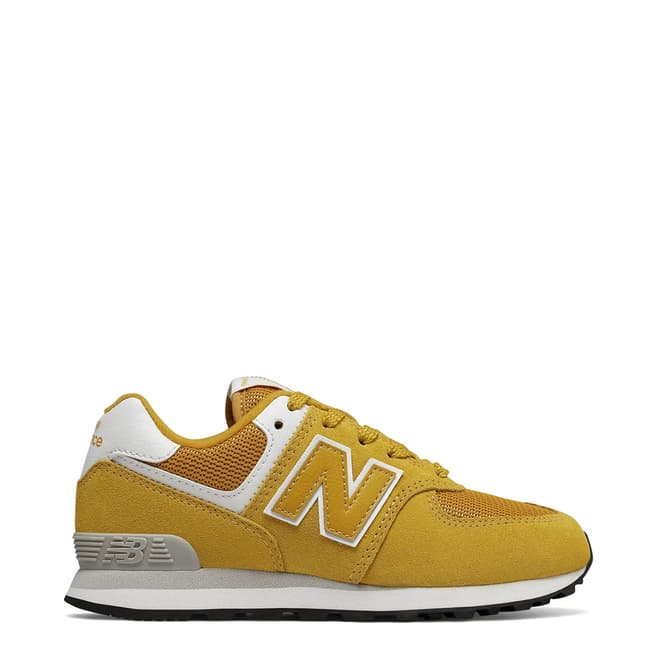 New Balance Kids Yellow Suede Trainer