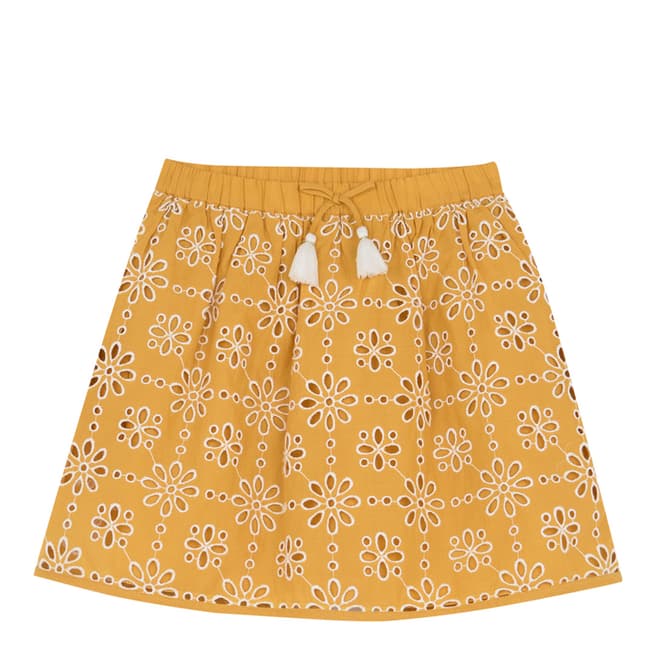 Mint Velvet Yellow Broderie Skirt