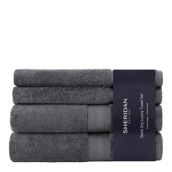 Sheridan Quick Dry Set of 4 Towels, Graphite