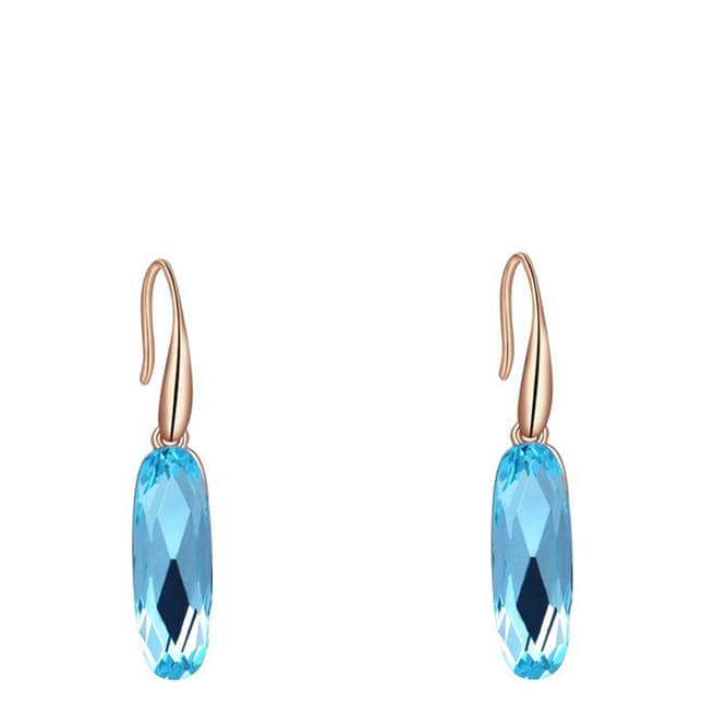 Ma Petite Amie Sapphire Oval Earrings with Swarovski Crystals