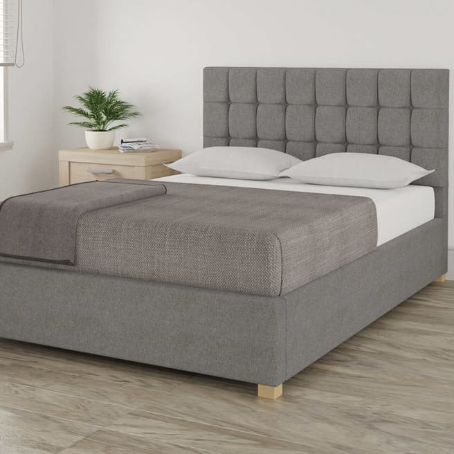 Aspire Furniture Aldgate Linen Fabric Ottoman Bed - Single (3') - Grey