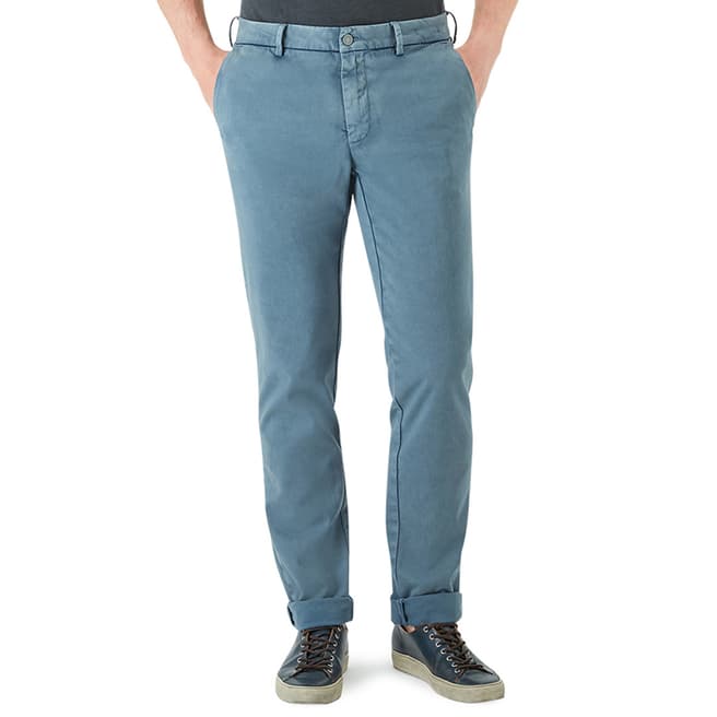 7 For All Mankind Blue Tailored Chinos