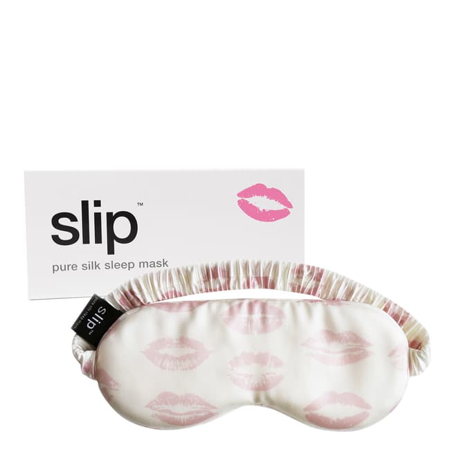 Slip Silk Sleep Mask, Pink Kisses