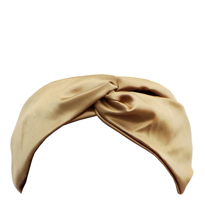 Slip Silk Twist Headband, Gold