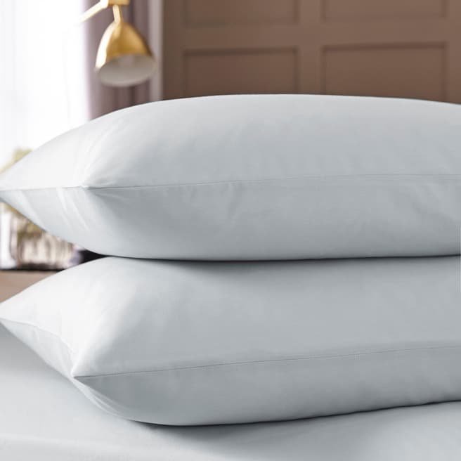 Silentnight Pure Cotton Pair of Housewife Pillowcases, Duck Egg