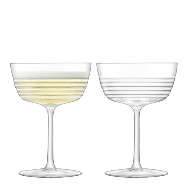 LSA Set of 2 Groove Cocktail Glasses, 265ml