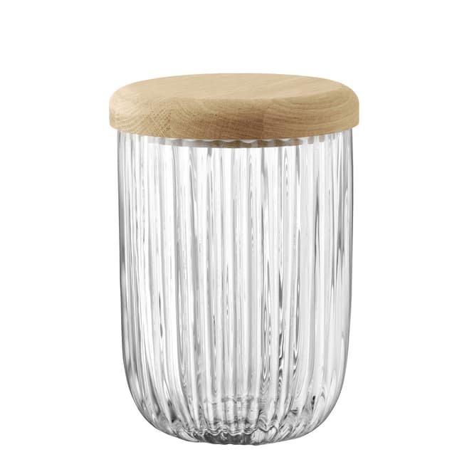 LSA Pleat Container with Oak Lid, 18.5cm