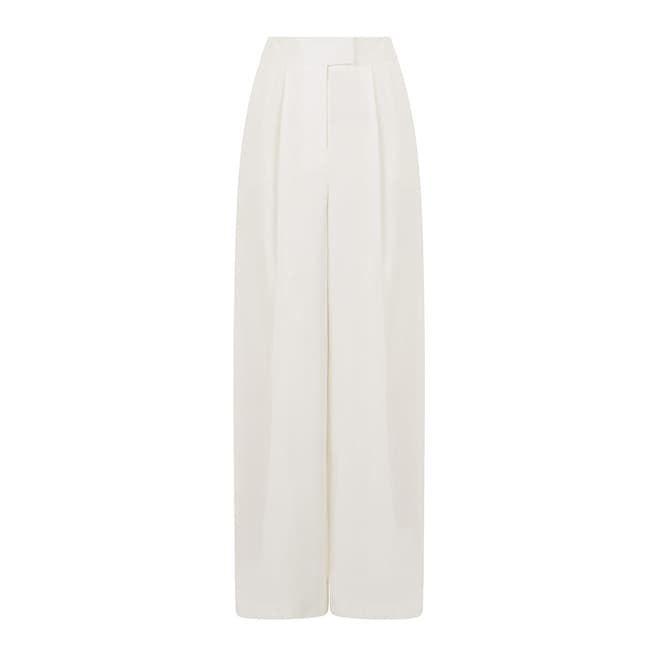 Oasis Off White Occasion Wide Trousers
