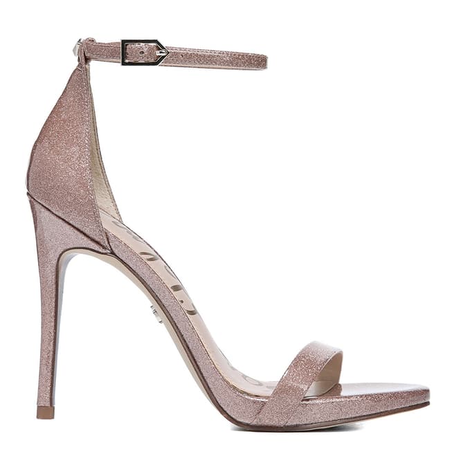 Sam Edelman Nude Glitter Patent Ariella Ankle Strap Sandals 