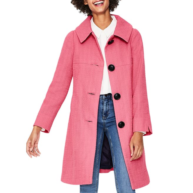 Boden Pink Vintage Swing Coat