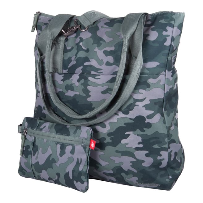New Balance Camo Print Zip Tote with Pouch