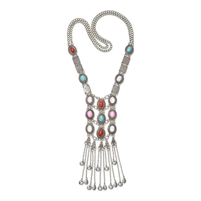 Chloe Collection by Liv Oliver Silver Plated Bohemian Necklace