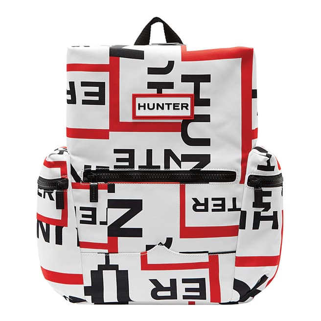 Hunter White Exploded Logo Mini Backpack