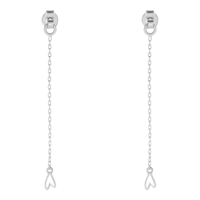 Tada & Toy Sterling Silver White Baby Love Earring Backs Set