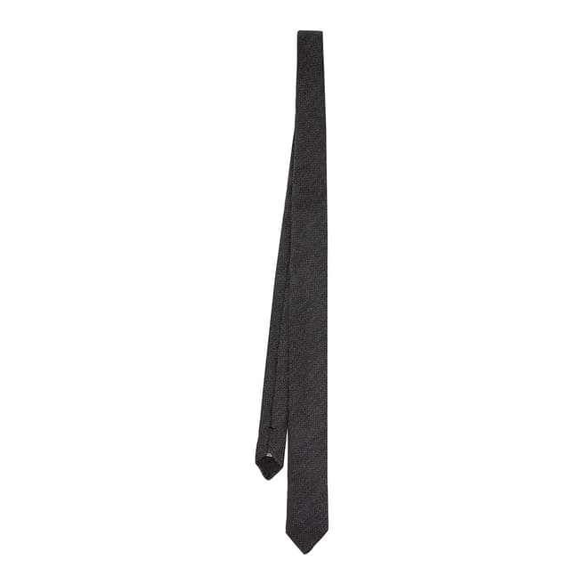 BOSS Dark Grey Texture Wool/Silk Tie