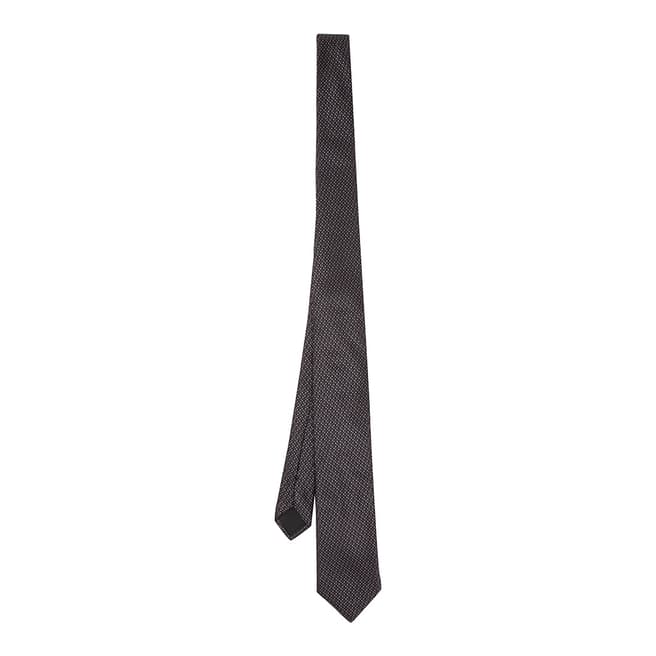 BOSS Charcoal Textured Silk Tie