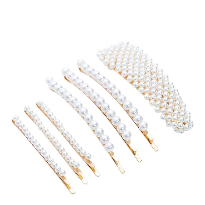 Zoe Ayla Faux Pearl Hair Clip Variety 5-Pack
