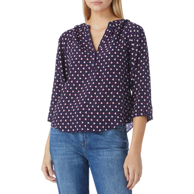 Joie Navy Yareli Relaxed Blouse