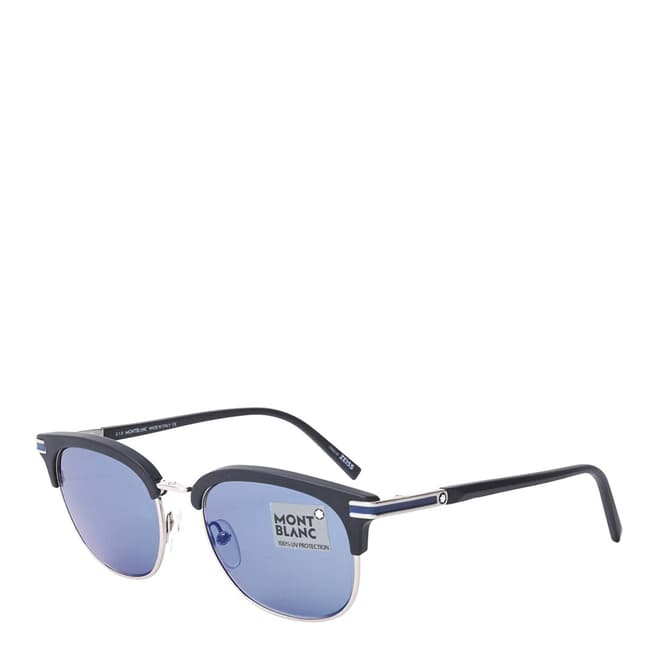 Montblanc Men's Black/Blue Montblanc Sunglasses
