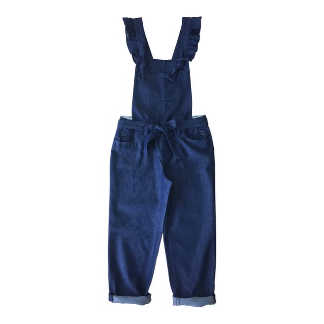 Outside The Lines Denim Frankie Frill Detail Dungaree