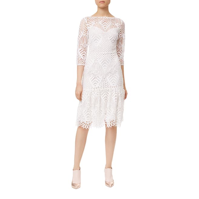 Temperley London White New Moon Fitted Dress