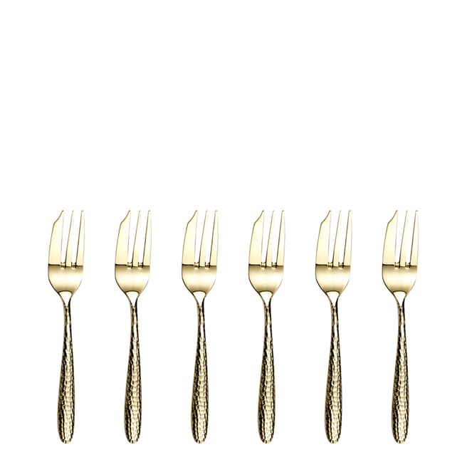 Monsoon Set of 6 Champagne Mirage Pastry Forks