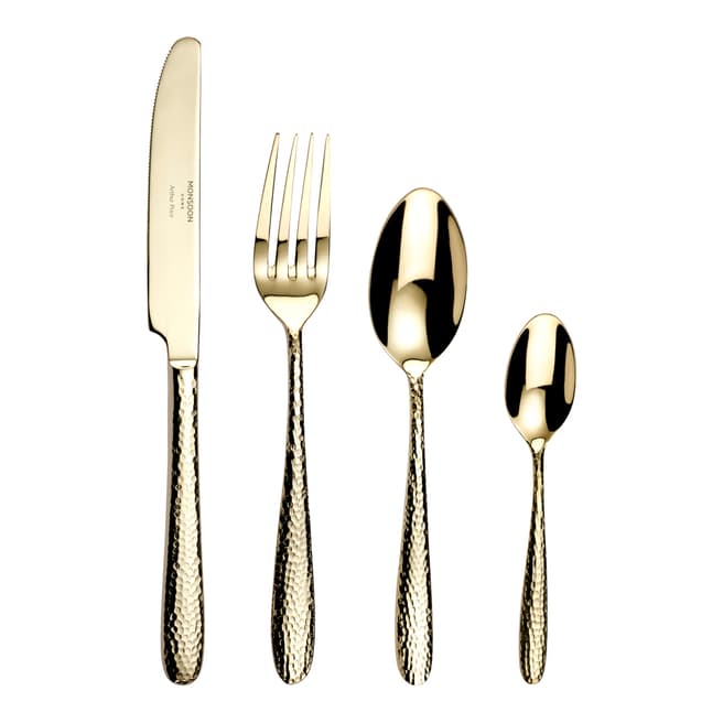 Monsoon 16 Piece Champagne Mirage 4 Person Cutlery Set