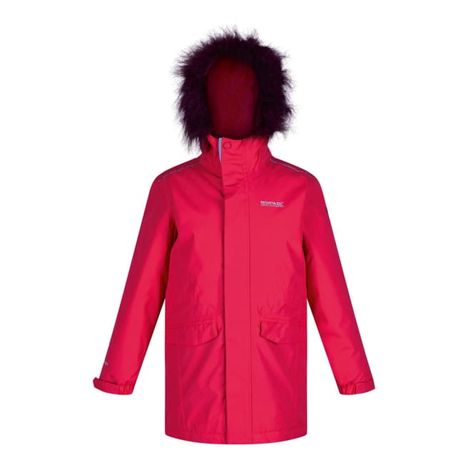 Regatta Girl's Pink Perry Waterproof Jacket