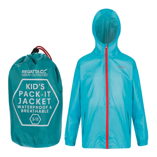 Regatta Girls Aqua Pack-It Waterproof Shell Jacket